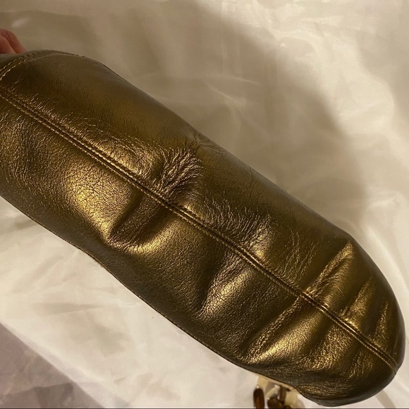 UGG Australia Bronze Leather Woven Hobo Bag - Picture 9 of 16